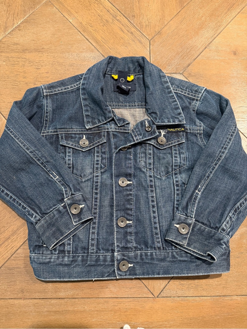 Vintage Nautica Boys Blue Jean Denim Jacket size 4